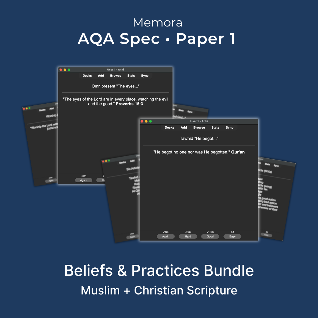 AQA RS Paper 1: Complete Quote Bundle (Christianity + Islam)
